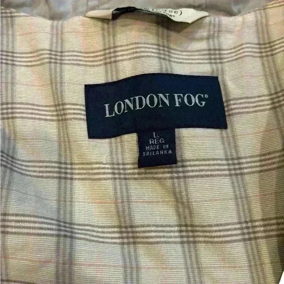 London Fog Womens  Jacket Khak (Ease) Button-Up Removable Hood Khaki Size L - Picture 6 of 8